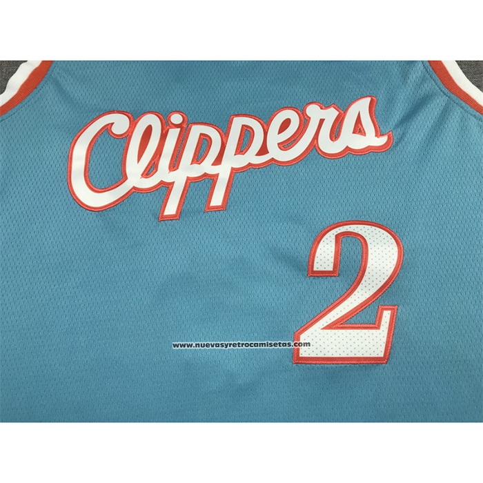 Maglia Los Angeles Clippers Kawhi Leonard #2 Citta 2021-22 Blu